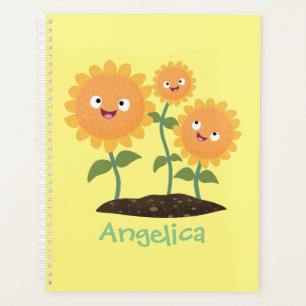 Agenda Óculos de desenho animados bonitos e felizes