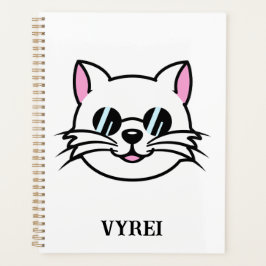 Agenda Óculos Pretos Vestidos de Gatos Brancos / Óculos e