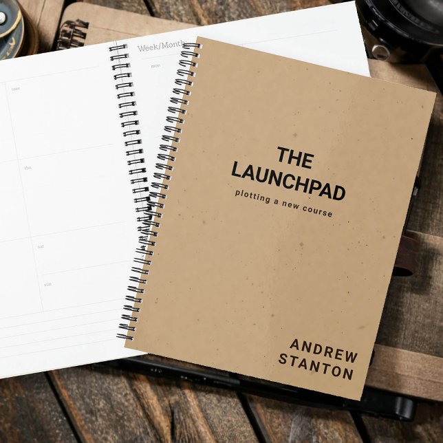 Agenda Oferta de Formatação de Meninos Simples Modernos e (graduation gift craft paper planner launchpad personalized elegant simple modern)