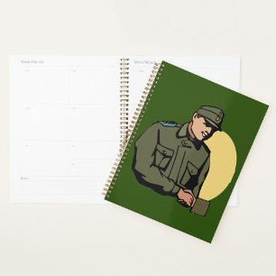 Agenda Oficial Militar Soldado do Exército Retro