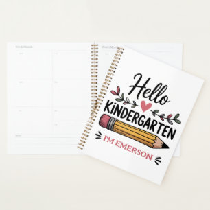 Agenda Olá Jardim de Infância Personalizado Volta às Aula
