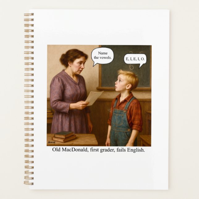 Agenda Old MacDonald, first grader, fails English. (Frente)