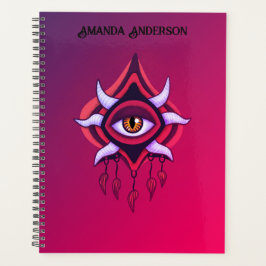 Agenda Olho Demônio Roxo - Nome de Arte Occulta Gótica