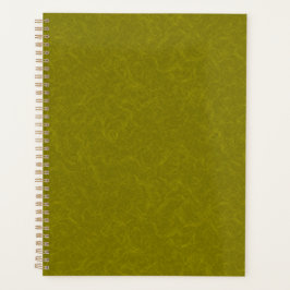 Agenda Olive green surface with subtle swirling pattern
