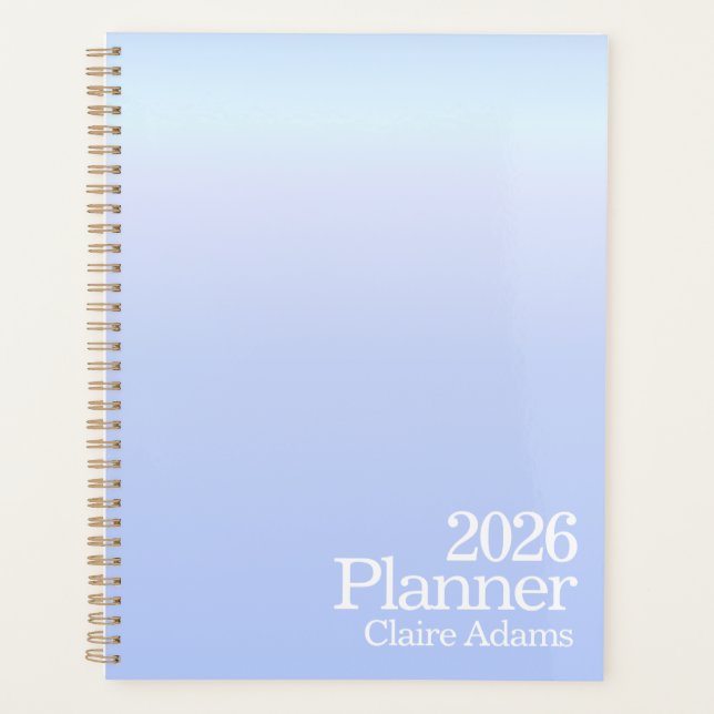 Agenda Ombre de Periwinkle Moderna (Frente)
