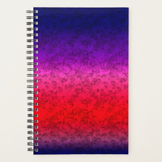 Agenda Ombre vermelho-azul (Frente)
