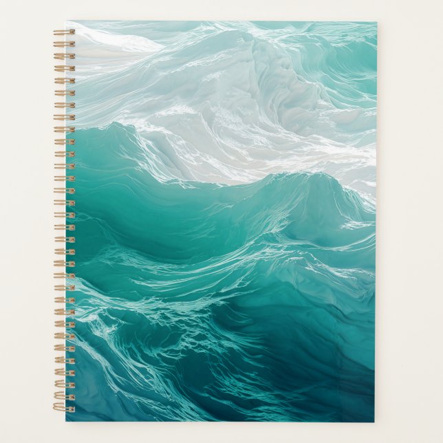 Agenda Ondas Abstratas do Oceano Turquesa Sonho (Frente)