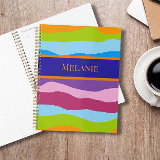 Agenda Ondas Coloridas com Nome