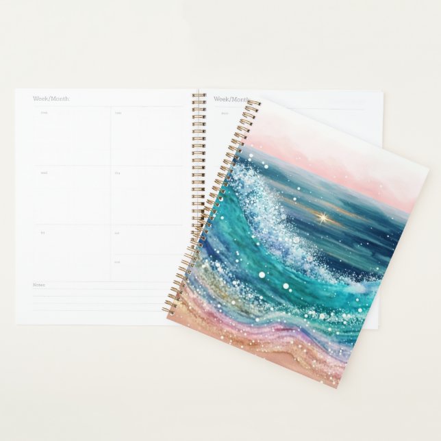 Agenda Ondas Oceânicas De Aquarela (Exibição)