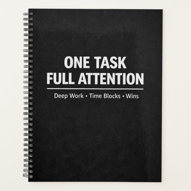 Agenda One Task Full Attention Deep Work (Frente)