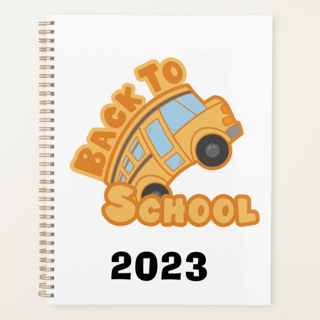 Agenda Ônibus escolar de volta à escola Design 2023 (Frente)