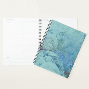 Agenda Opala Azul Abstrato