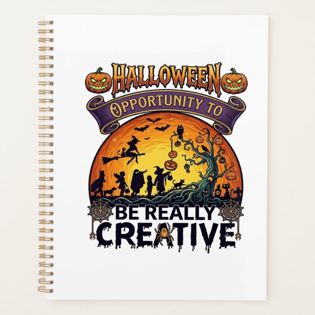 Agenda Oportunidade de Halloween Seja Realmente Criativa  (Frente)