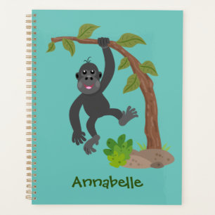 Agenda Óptica de desenho animado de gorila de bebê feliz