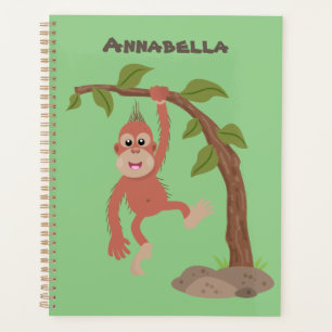 Agenda Óptica de desenho animado de orangotango, um beb