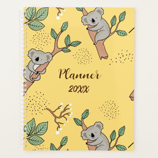 Agenda Orador Personalizado do Urso Koala Cute (Frente)