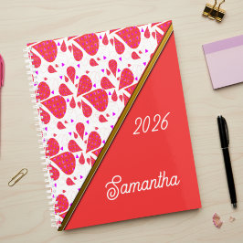 Agenda Orange Teardrop Leaf Pattern 