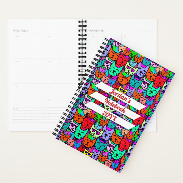 Agenda Orçamento Colorido dos Gatos (Exibição)