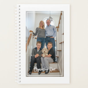 Agenda Organizando a Foto da Mamãe Personalizada Branca