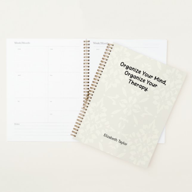 Agenda Organize Sua Mente, Organize Sua Terapia (Exibição)