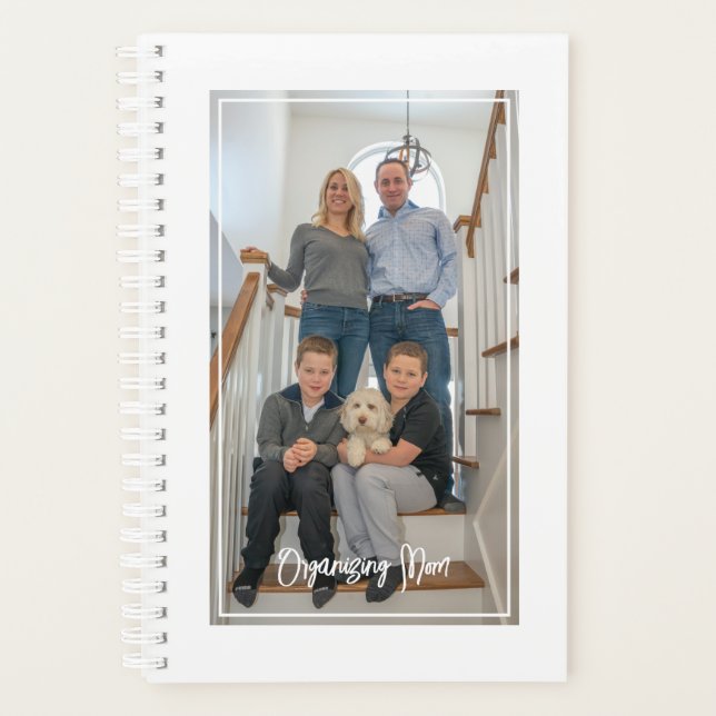 Agenda Organizing Mom Photo Personalized White (Frente)