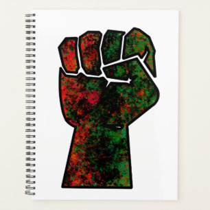 Agenda orgulho negro punho vermelho verde bandeira pan-af