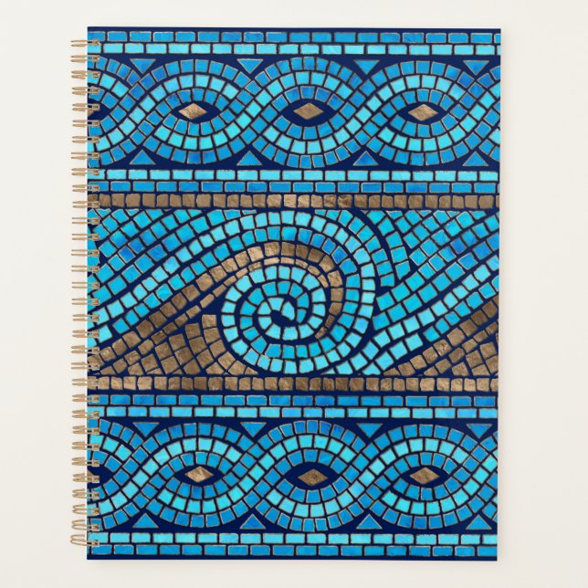 Agenda Ornamento do Azulejo Mosaico Grego (Frente)