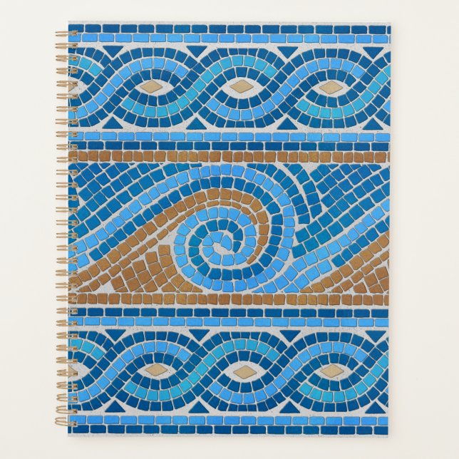 Agenda Ornamento do Azulejo Mosaico Grego (Frente)