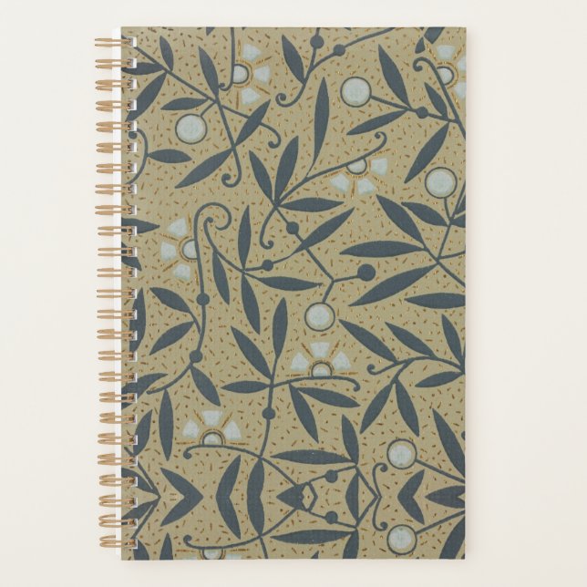 Agenda Ornate floral pattern with dark blue vines  (Frente)