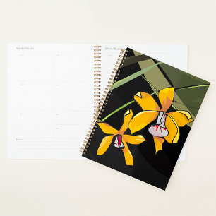 Agenda Orquídea Amarelo - Tropical Botânica