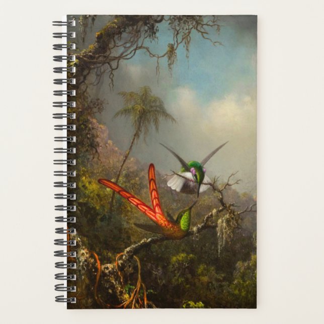Agenda Orquídea com dois beija-flores (Frente)