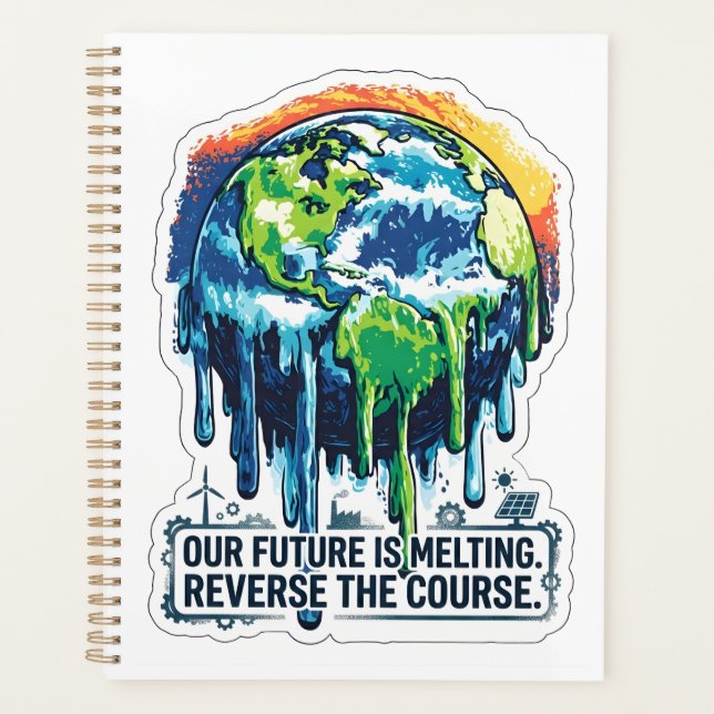 Agenda Our Future is Melting | Global Warming Awareness (Frente)