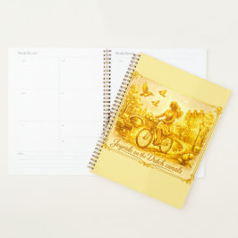 Agenda Ouro Amsterdam Romântico Elegante Vintage StreetRi