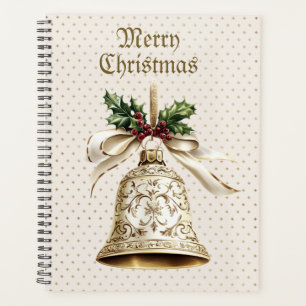 Agenda Ouro de Natal Shiny Stars Green Folhas