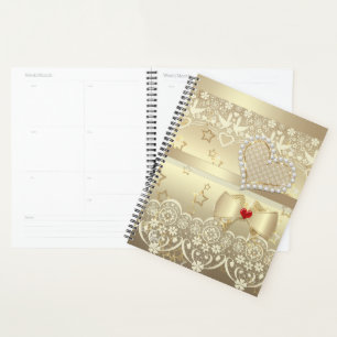 Agenda Ouro Dia de os namorados Ilustração de Casamento