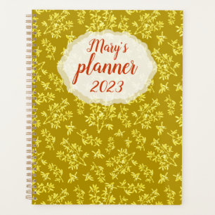 Agenda Ouro espinho-preto personalizado