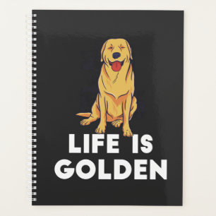 Agenda Ouro Retriever Dog - A Vida É Ouro