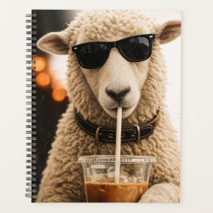 Agenda Ovelha Legal Bebendo Café Gelado
