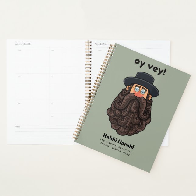 Agenda OY VEY! Funny RABBI Peronalizado (Exibição)