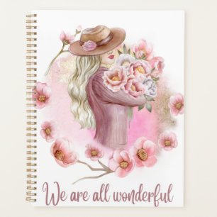 Agenda P Floral Inspirador "Nós Somos Todos Maravilhosos"