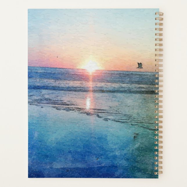 Agenda Pacific Beach Sunset Watercolor (Verso)