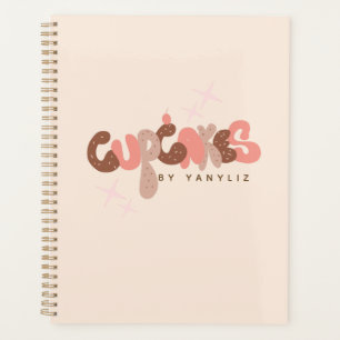 Agenda Padaria  Letra à Mão Cupcake  Negócios   
