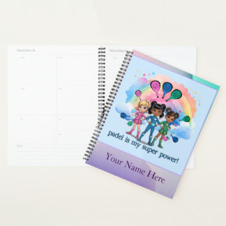 Agenda Padel Day Planner – Girls Super Power Multi-Colors