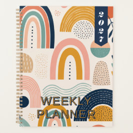Agenda Padrão Abstrato Arco de Prisma Pastel de Roteiro P