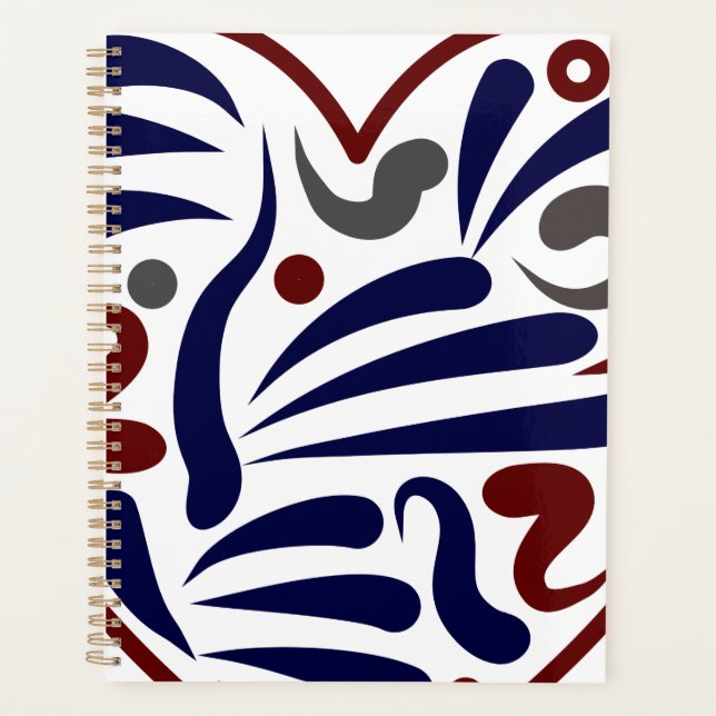 Agenda padrão abstrato bonito (Frente)