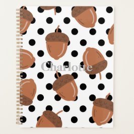 Agenda Padrão Acorn Black Dots Autumn Y2K
