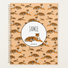 Agenda Padrão Animal de Tigre Selvagem Personalizado