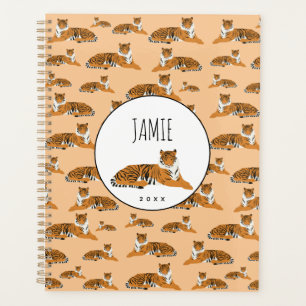 Agenda Padrão Animal de Tigre Selvagem Personalizado