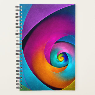 Agenda Padrão Azul Cor-de-rosa Abstrato Floral Moderno #1