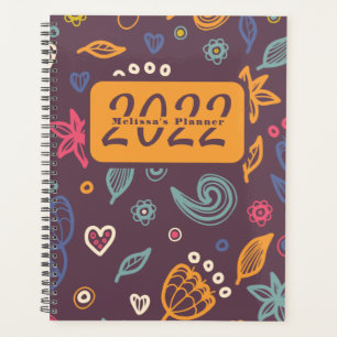 Agenda Padrão Botânico Bonito 2022 Personalizado